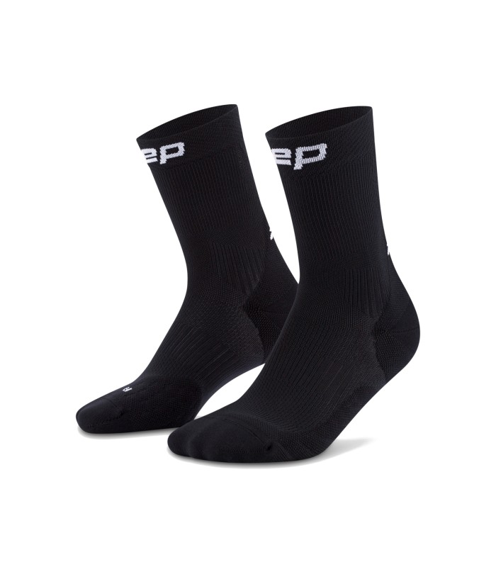 CEP Run Compressie Mid Cut Sokken Zwart