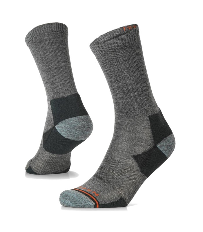 LORPEN Merino Hike Light Crew Heren wandelsokken grijs