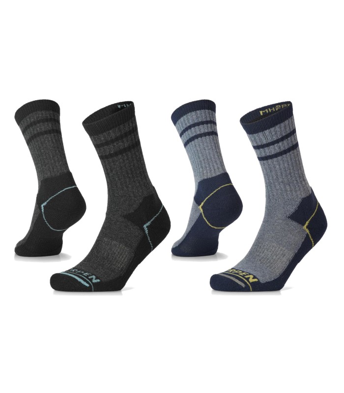 Lorpen Wool Hike Crew 2-pack Grijs/Denim