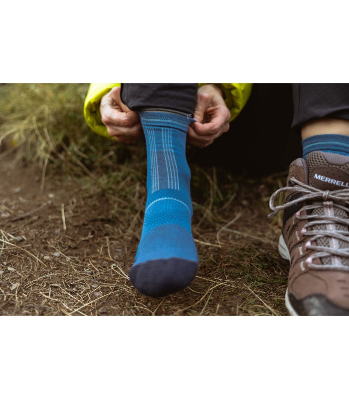 Lorpen Pro Trek Merino Light Mid Crew wandelsokken blauw
